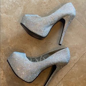 Bordello rhinestone heels